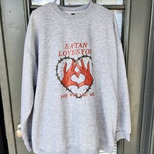 Gray Graphic Men's Sweater